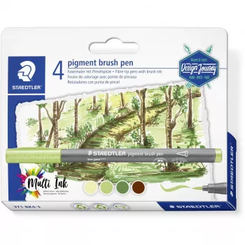 Staedtler pigment brush pen 371 kuitukynä keltainen 1 kpl
