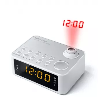 Kelloradio Muse M-178 PW digitaalinen hopea valkoinen