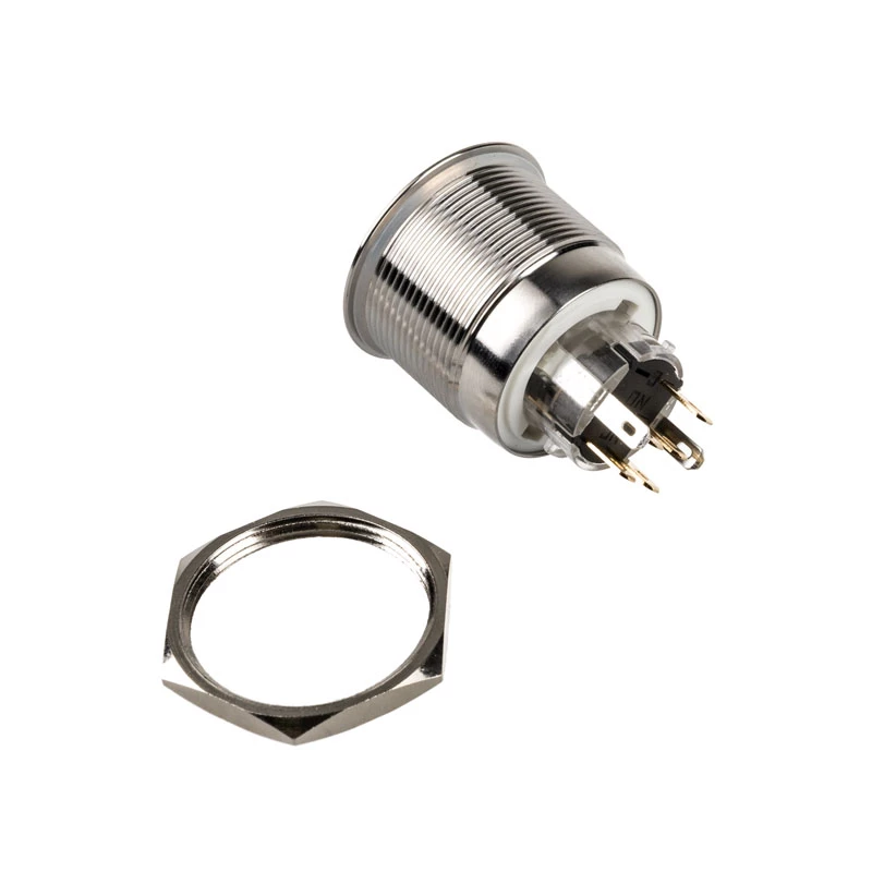 DimasTech ilkivaltasuojattu painonappi 25 mm Silverline Dot RGB PD216