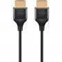 Goobay 75296 Slim High Speed -HDMI-kaapeli Ethernetillä, 4K@60Hz, HDMI 2.0, uros–uros, 5 m, musta