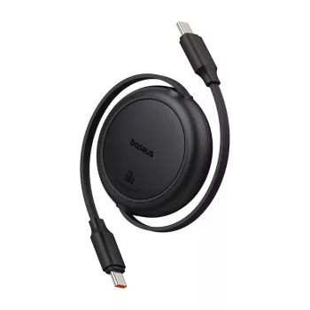Baseus Free2Pull Mini USB-C - USB-C USB-kaapeli, 60 W, 1 m, (musta)