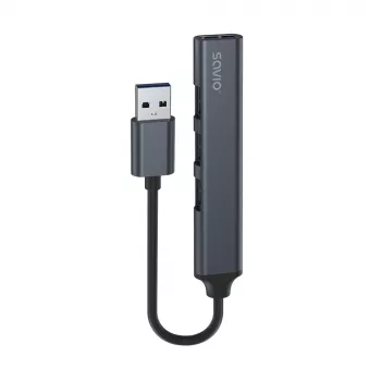 USB-keskitin SAVIO AK-70, 7-porttinen USB 3.0, 4 käytettävää porttia, USB Type-A isäntä, 5 Gbit/s siirto, takuu 2 vuotta