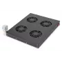 Digitus DN-19 FAN-4-HO-SW 19 tuuman kattotuuletusyksikkö, 4 tuuletinta, termostaatti, musta
