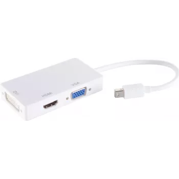 shiverpeaks ®-BASIC-S--adapteri Mini DisplayPort -pistoke HDMI/DVI/VGA-liitäntään, valkoinen (BS10-01015)