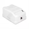Delock 86235 Keystone-pinta-asennusrasia, 1 portti, pölysuojalla, valkoinen