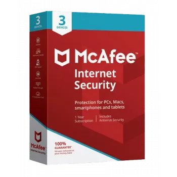 McAfee Internet Security - 3 käyttäjää 1 vuosi, Global