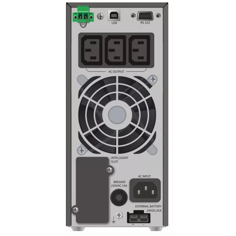 PowerWalker VFI 1000 TGS kaksoismuunnin (Online) 1 kVA 900 W 3 AC-lähtöä