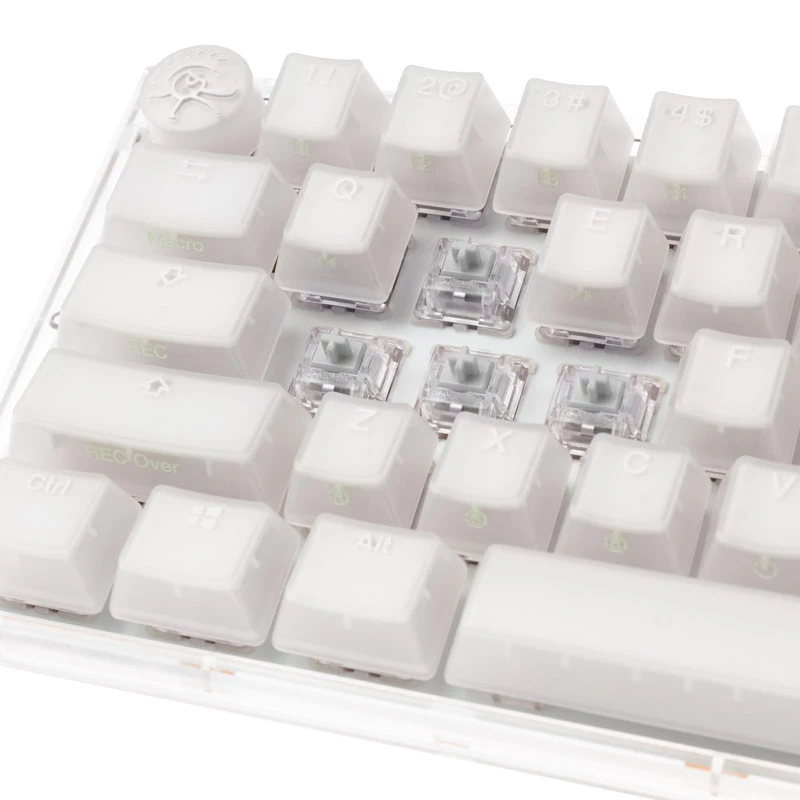 Ducky One 3 Aura White SF -näppäimistö, pelikäyttöön, USB, QWERTY, US-englanti