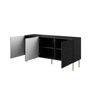 Lipastokaappi cama meble HOLE 152x42,5x74,5 cm mattamusta, lastulevy, 16 mm runko