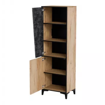 Hylly cama meble OVO 2D kirjahylly 50×38×182,5 cm tammi/betoni