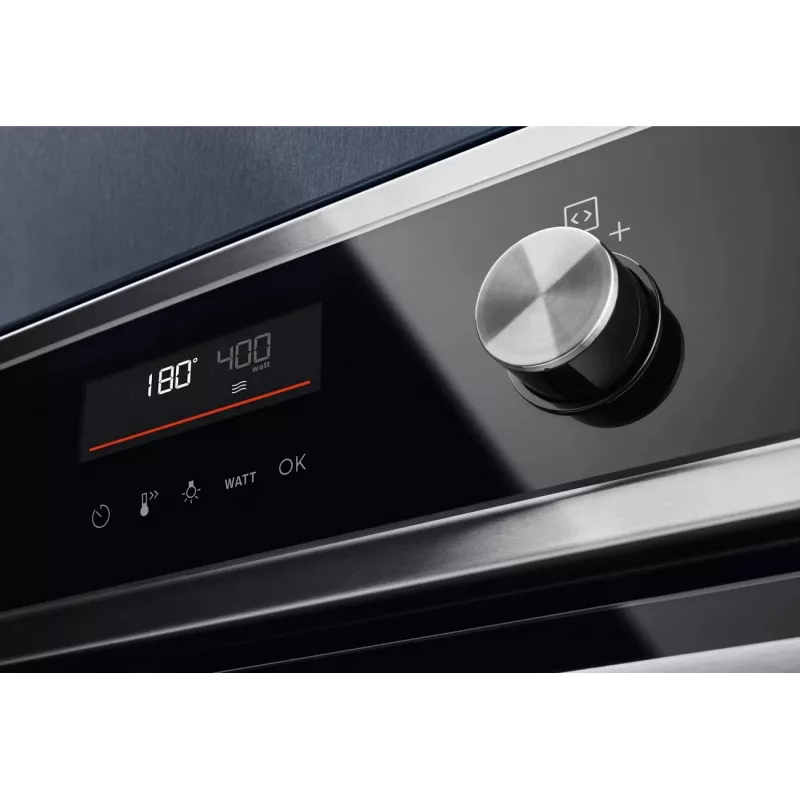 Electrolux EVL6E49X integroitava kompakti uuni mikroaaltotoiminnolla, 44 l, korkeus 45,5 cm, musta/ruostumaton teräs