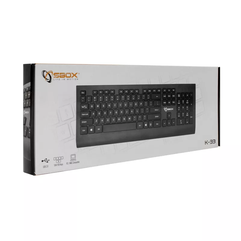 SBOX näppäimistö K-33 US-malli USB- ja HDMI-liitännöillä