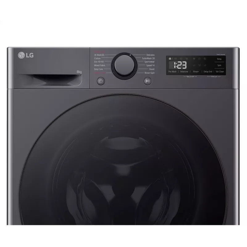 Pyykinpesukone LG F2WR508S2M — edestä täytettävä, 8 kg, 1200 kierr./min, A…