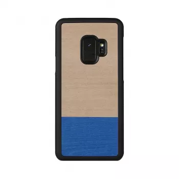 Puhelinkotelo man and wood Samsung Galaxy S9 – kyyhkynmusta, suojaava kova takakuori