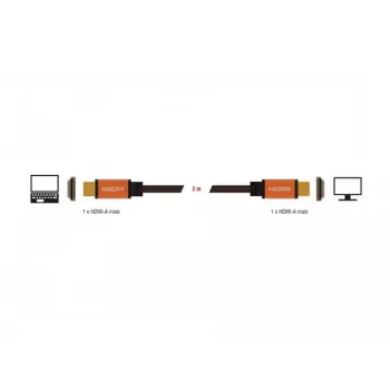 HDMI-kaapeli DeLOCK 85729 2 m HDMI tyyppi A Standard musta kulta