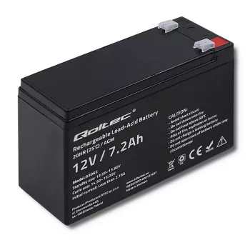 Qoltec 53062 AGM-akku | 12V | 7,2 Ah | max 108A
