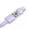 USB-C Lightning pikalatauskaapeli Baseus Gem 1 m 20 W violetti, nylonpäällyste, 7-pin Lightning