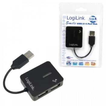 USB-keskitin LOGILINK UA0139 – 4-porttinen USB 2.0, 480 Mbit/s, musta