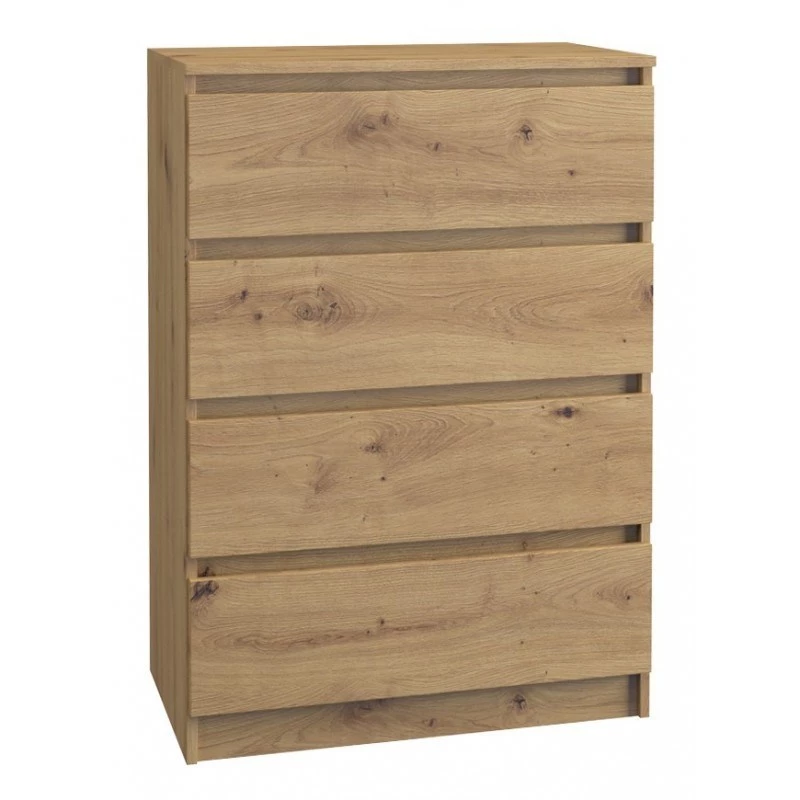 Kommode top e shop M4 ARTISAN – 4 laatikkoa, tammi, 700×400×970 mm, lastulevy