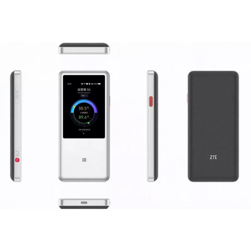 ZTE U60 (MU5251D) 5G mobiili hotspot-reititin, Wi-Fi 7, valkoinen