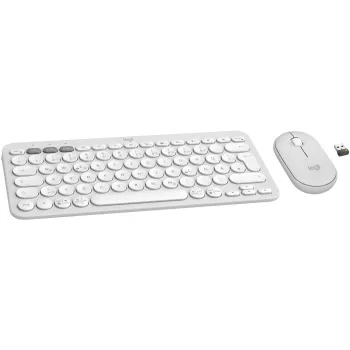 Logitech Pebble 2 Combo -sarja, valkoinen, langaton, saksa, 920-012204