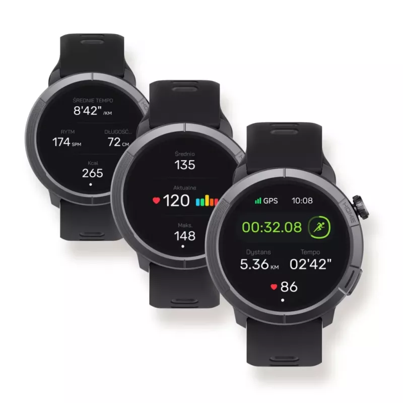 Stelio rannekello STSWA102BT Activ Pro GPS 46 mm musta titaanikuori