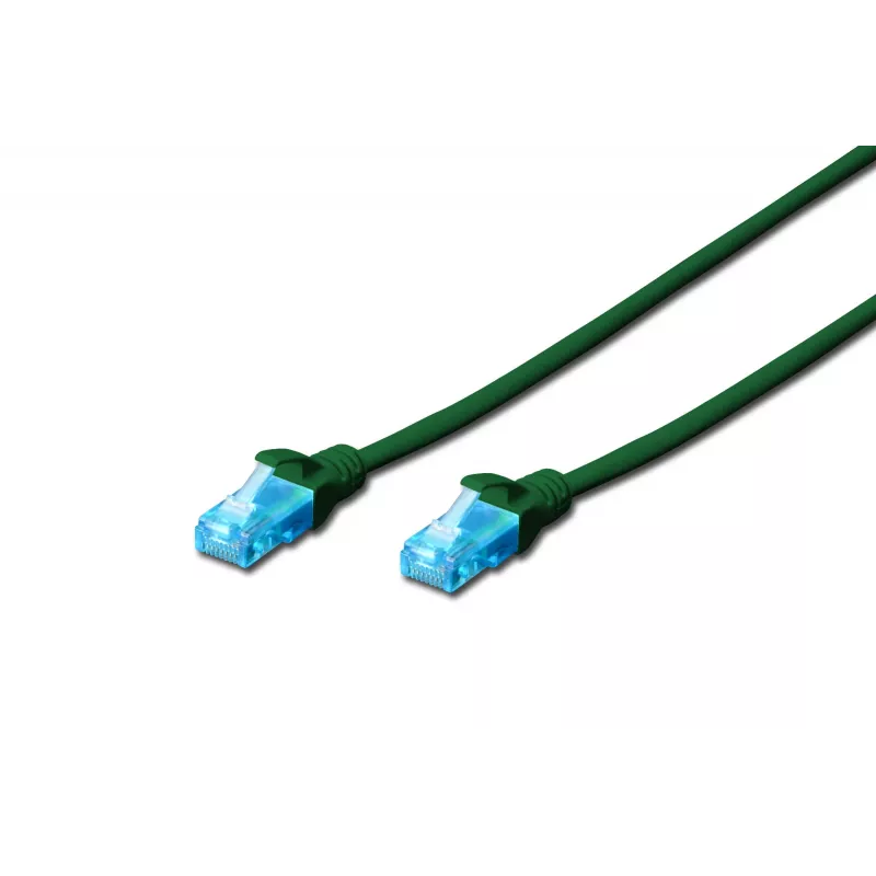 Assmann Digitus CAT 5e U-UTP verkkokaapeli. PVC. AWG 26/7. Pituus 2 m. Väri vihreä (DK-1512-020/G)