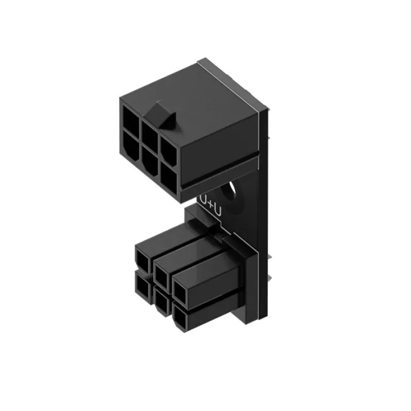 6-pin PCIe 180° -adapteri U+U Singularitylta (SC-A-PCIE6-UU) — 6-pin PCI Express -kulma-adapteri