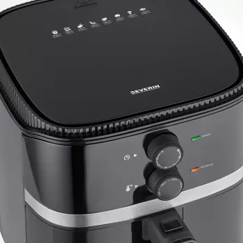 Kiertoilmakypsennin Severin FR 2452 4,3 L 1500 W musta hopea