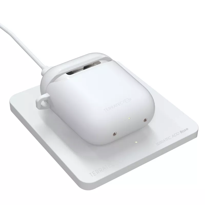 Terratec ADD Base Langaton latausalusta AirPodseille, 5 W, valkoinen
