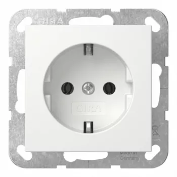 SCHUKO-pistorasia Gira System 55 puhtaanvalkoinen malli 418827