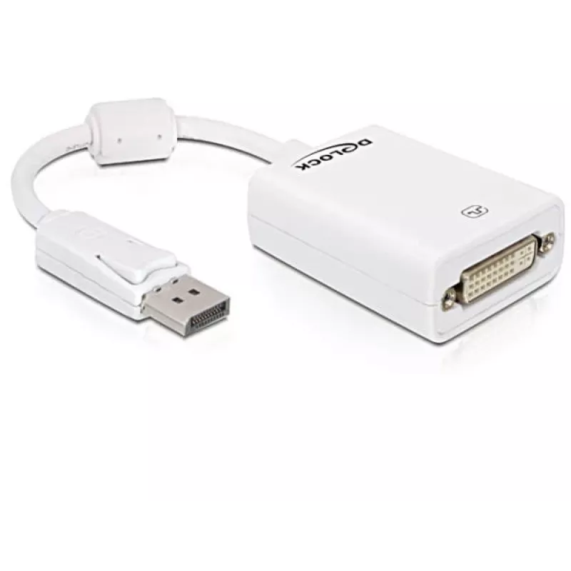 Videokaapelisovitin DeLOCK 61765 DisplayPort - DVI-I 0,125 m