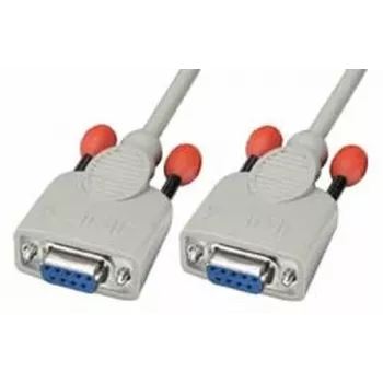 Lindy 3 m nullmodem-kaapeli sarjakaapeli valkoinen 9-pin D-Sub