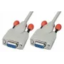 Lindy 3 m nullmodem-kaapeli sarjakaapeli valkoinen 9-pin D-Sub