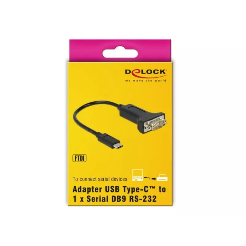 Sarjakaapeli DeLOCK 63908 musta 0,15 m DB-9