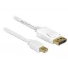 DisplayPort-kaapeli DeLOCK 83484 Mini DisplayPort 5 m valkoinen