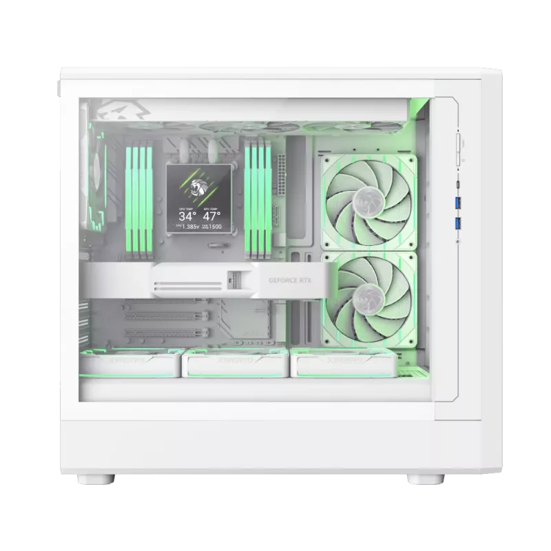 Gamemax-kotelo | CLAW 460 WH | valkoinen | Mid-Tower | virtalähde ei sisälly