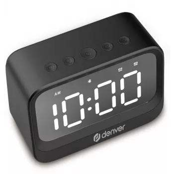 Digitaalinen herätyskello Denver EC-53B musta LCD Bluetooth paristo