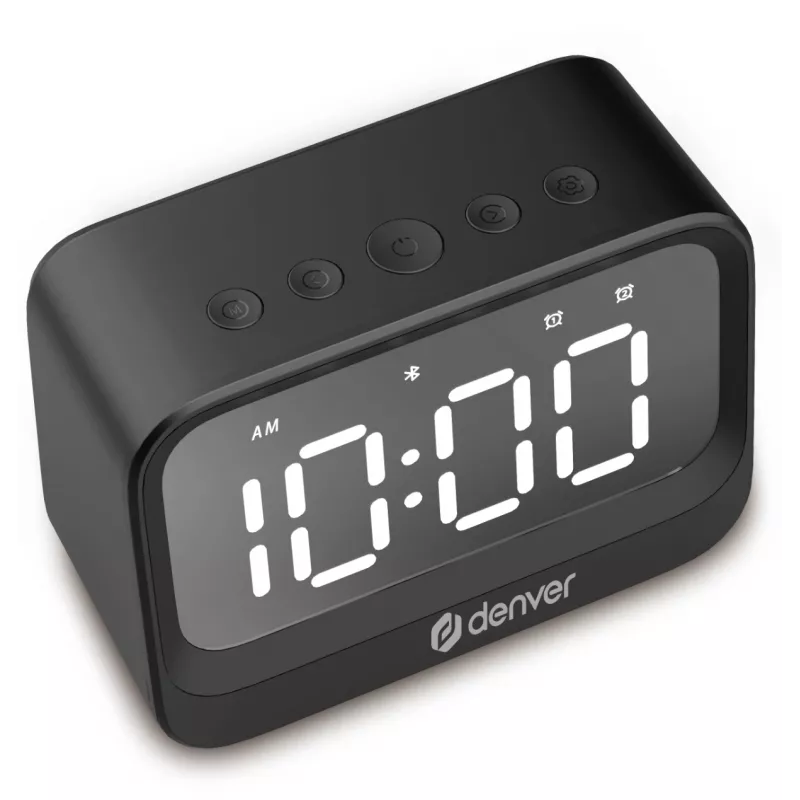 Digitaalinen herätyskello Denver EC-53B musta LCD Bluetooth paristo