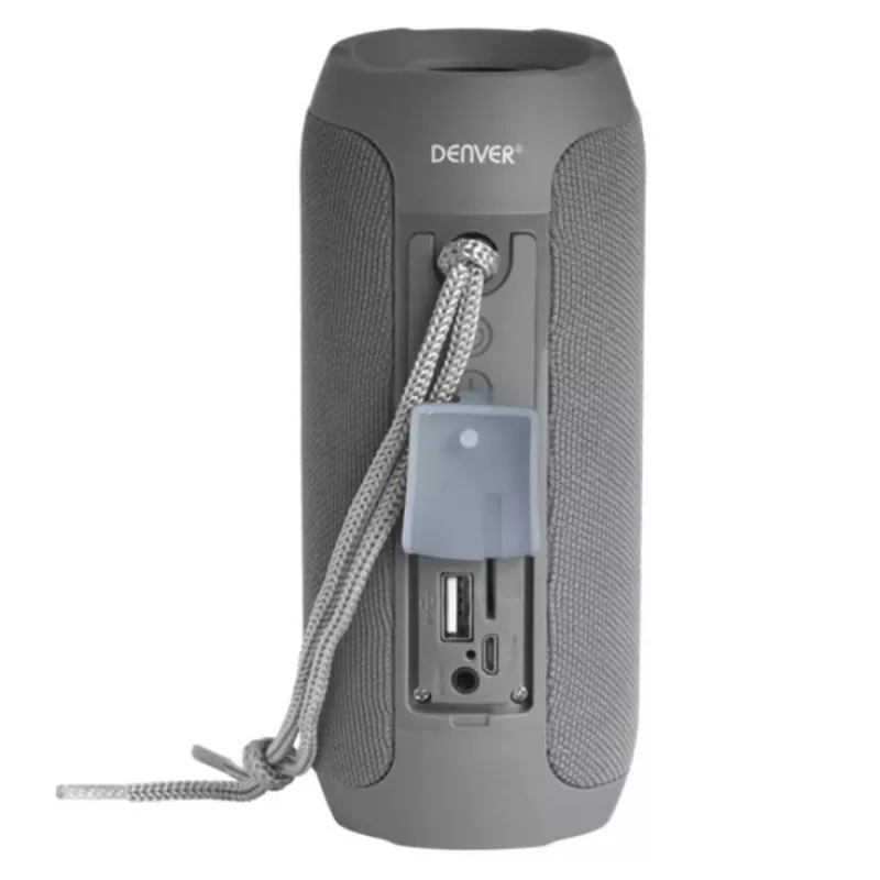 Denver BTS-110NR kannettava Bluetooth-kaiutin, harmaa