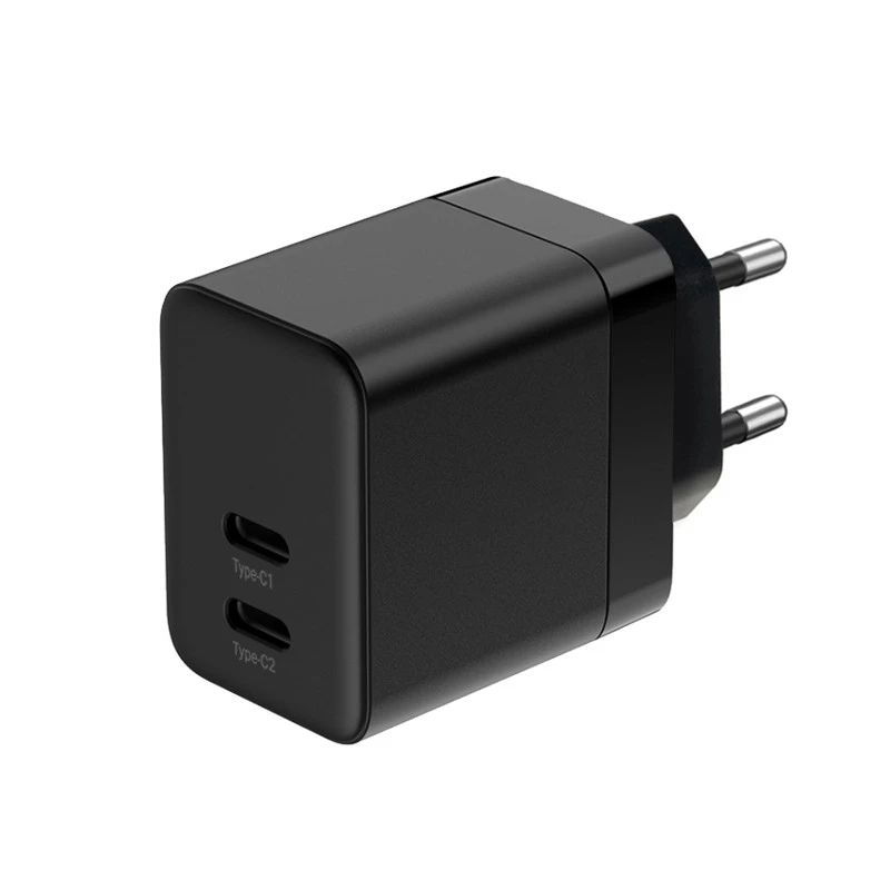 Crong seinälaturi Ultra Compact GaN 35W PD 3.0 2x USB-C (musta)