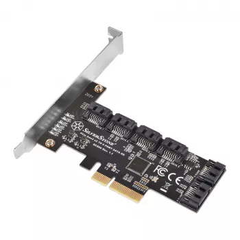 SILVERSTONE Serial ATA -ohjain SST-ECS06 — PCIe-kortti kuudella SATA-portilla