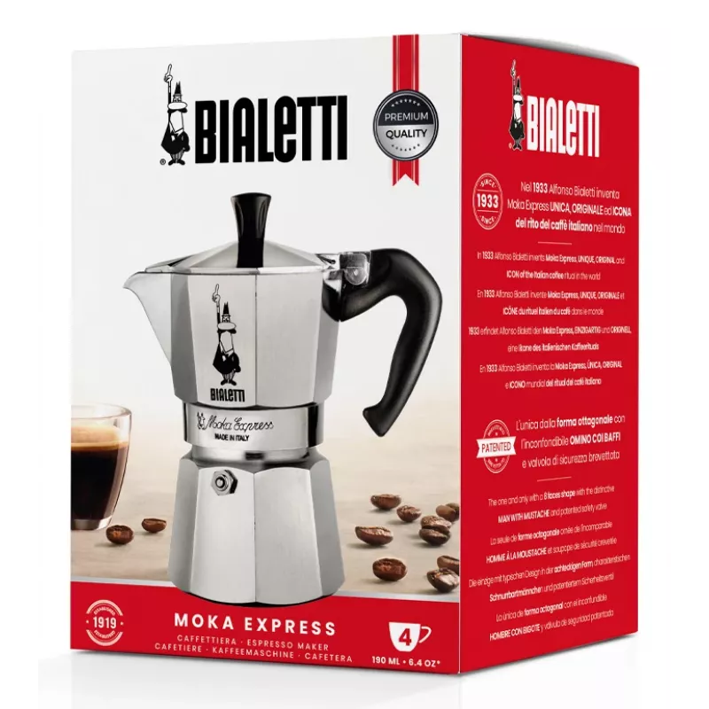 Bialetti Moka Express mokkapannu 0,23 L alumiini
