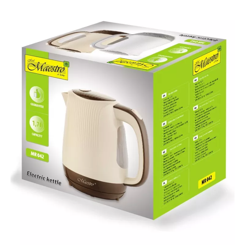 Feel-Maestro MR042 valkoinen vedenkeitin 1,7 L harmaa, valkoinen 2200 W