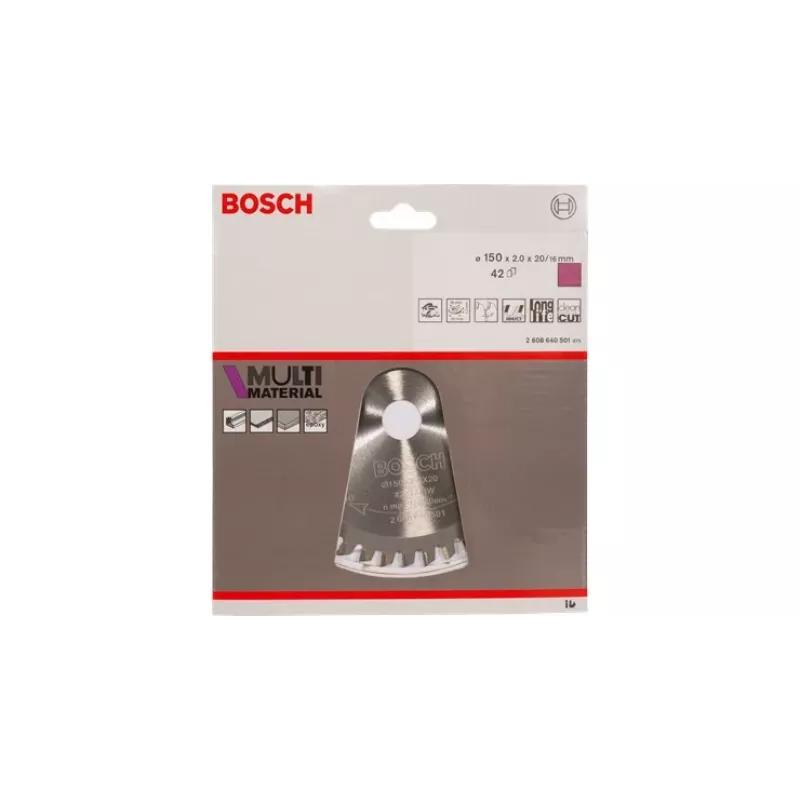 Bosch Multi Material 2608640503 pyörösahanterä, 160 mm, 42 hammasta, 20 mm:n reikä