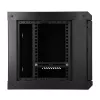 EXTRALINK LITE 6U 530X400 seinäasennettava räkkikaappi musta hyllyllä