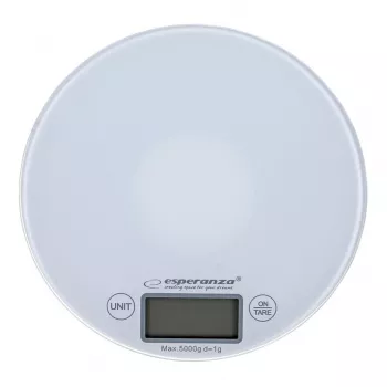 Elektroninen keittiövaaka ESPERANZA EKS003W, 5 kg kapasiteetti, 1 g tarkkuus, karkaistu lasi, kosketusohjaus