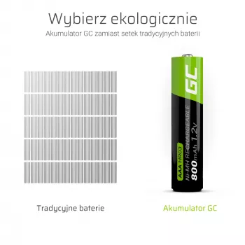 Uudelleenladattava paristo Green Cell GR04 AAA NiMH 1,2 V 800 mAh 4 kpl