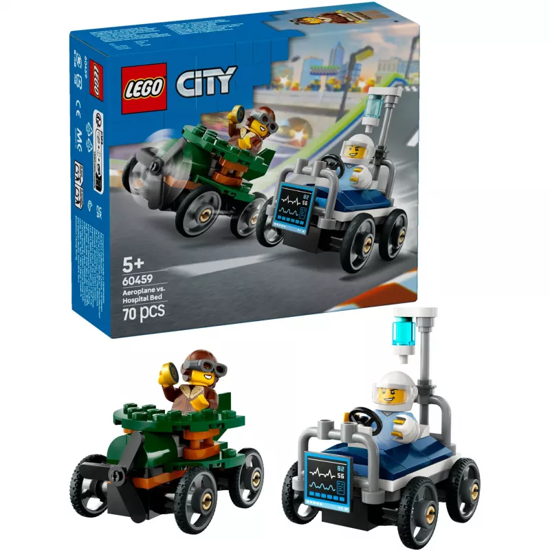 LEGO CITY 60459 lentokone vs. sairaalasänky