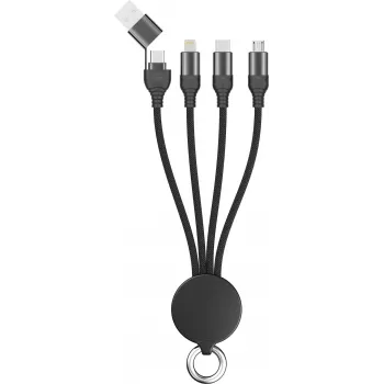 USB-kaapeli 2GO 797363 USB A/USB C USB C/mikro-USB B/Lightning musta